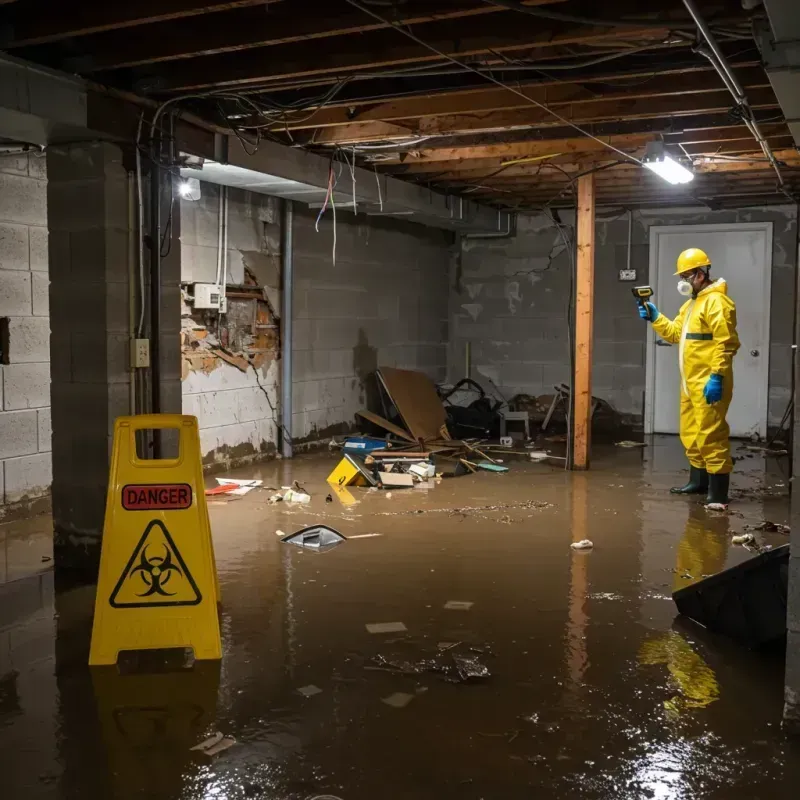 Flooded Basement Electrical Hazard in Sabine Parish, LA Property