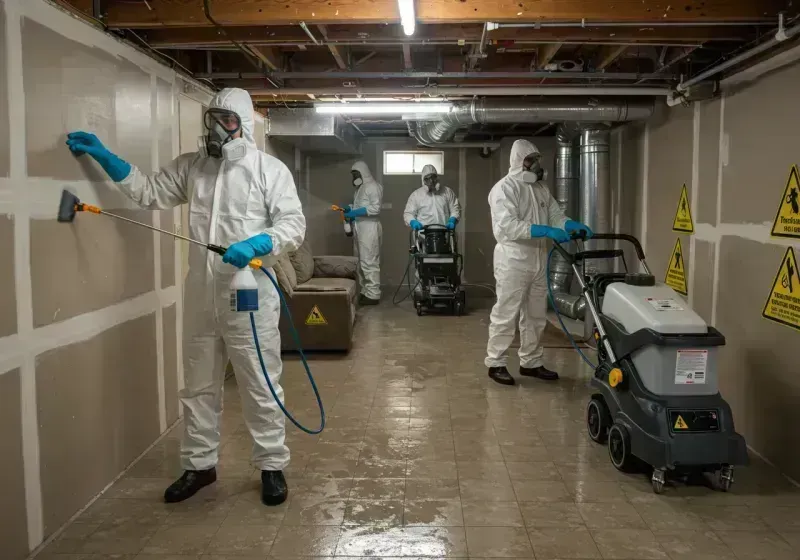 Basement Moisture Removal and Structural Drying process in Sabine Parish, LA